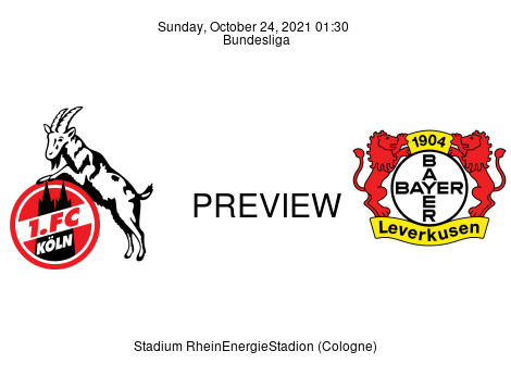 Match Preview 1. FC Köln vs Bayer 04 Leverkusen Bundesliga Oct 24, 2021