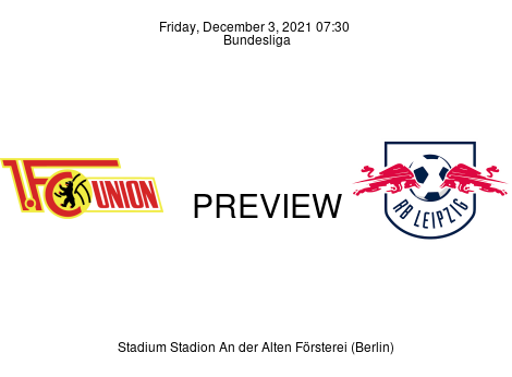 Match Preview 1. FC Union Berlin vs RB Leipzig Bundesliga Dec 3, 2021