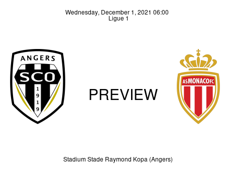 Match Preview Angers SCO vs Monaco Ligue 1 Dec 1, 2021