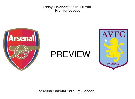 Match Preview Arsenal vs Aston Villa Premier League Oct 22, 2021