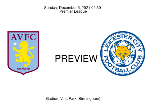 Match Preview Aston Villa vs Leicester City Premier League Dec 5, 2021