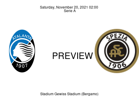 Match Preview Atalanta vs Spezia Serie A Nov 20, 2021