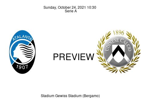 Match Preview Atalanta vs Udinese Serie A Oct 24, 2021