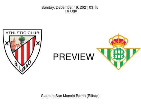 Match Preview Athletic Club vs Real Betis La Liga Dec 19, 2021