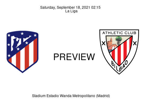 Match Preview Atlético Madrid vs Athletic Club La Liga Sep 18, 2021