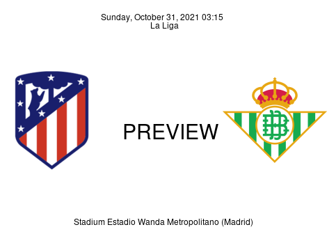 Match Preview Atlético Madrid vs Real Betis La Liga Oct 31, 2021