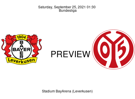 Match Preview Bayer 04 Leverkusen vs 1. FSV Mainz 05 Bundesliga Sep 25, 2021