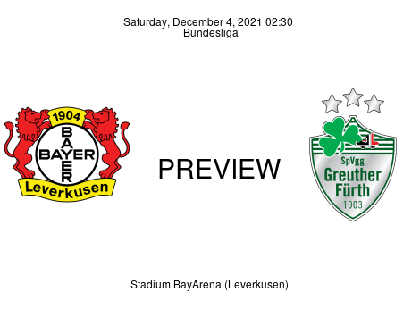 Match Preview Bayer 04 Leverkusen vs SpVgg Greuther Fürth Bundesliga Dec 4, 2021