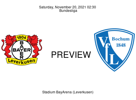 Match Preview Bayer 04 Leverkusen vs VfL Bochum 1848 Bundesliga Nov 20, 2021