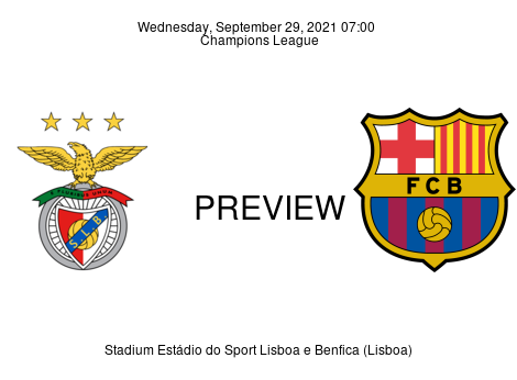 Match Preview Benfica vs FC Barcelona Champions League Sep 29, 2021