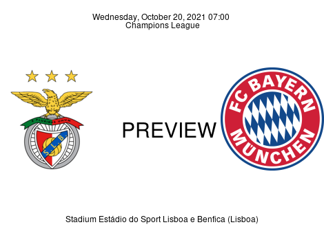 Match Preview Benfica vs FC Bayern München Champions League Oct 20, 2021