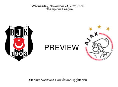 Match Preview Beşiktaş vs Ajax Champions League Nov 24, 2021