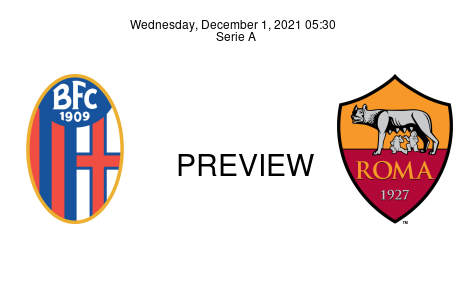 Match Preview Bologna vs Roma Serie A Dec 1, 2021