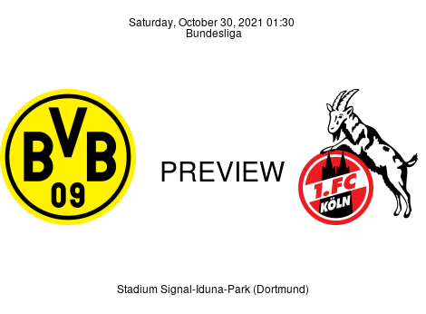 Match Preview Borussia Dortmund vs 1. FC Köln Bundesliga Oct 30, 2021