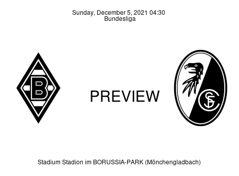 Match Preview Borussia Mönchengladbach vs SC Freiburg Bundesliga Dec 5, 2021