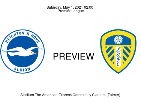 Match Preview Brighton & Hove Albion vs Leeds United Premier League May 1, 2021