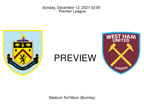 Match Preview Burnley vs West Ham United Premier League Dec 12, 2021