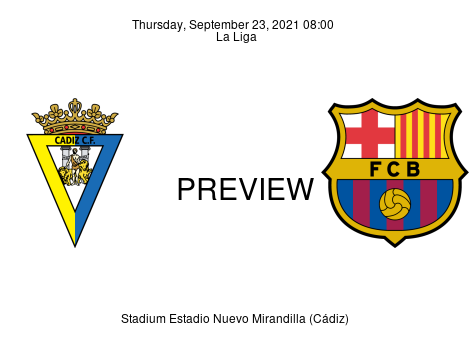 Match Preview Cádiz vs FC Barcelona La Liga Sep 23, 2021