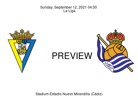 Match Preview Cádiz vs Real Sociedad La Liga Sep 12, 2021