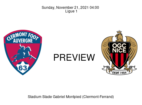 Match Preview Clermont vs Nice Ligue 1 Nov 21, 2021