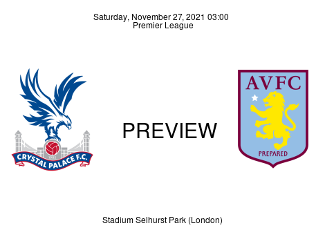 Match Preview Crystal Palace vs Aston Villa Premier League Nov 27, 2021