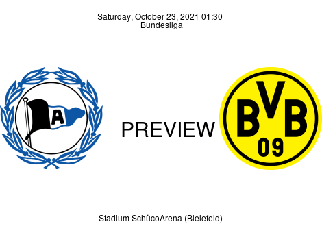 Match Preview DSC Arminia Bielefeld vs Borussia Dortmund Bundesliga Oct 23, 2021