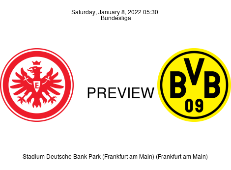 Match Preview Eintracht Frankfurt vs Borussia Dortmund Bundesliga Jan 8, 2022