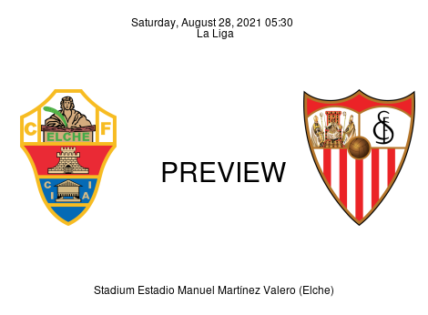 Match Preview Elche vs Sevilla La Liga Aug 28, 2021
