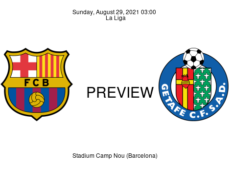 Match Preview FC Barcelona vs Getafe La Liga Aug 29, 2021
