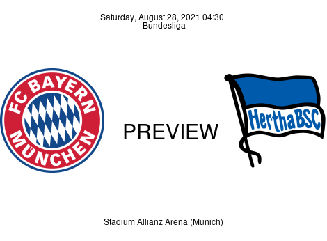 Match Preview FC Bayern München vs Hertha BSC Bundesliga Aug 28, 2021