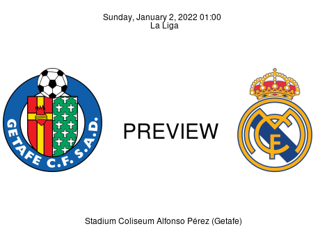 Match Preview Getafe vs Real Madrid La Liga Jan 2, 2022