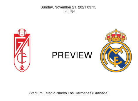 Match Preview Granada vs Real Madrid La Liga Nov 21, 2021