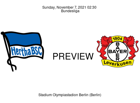Match Preview Hertha BSC vs Bayer 04 Leverkusen Bundesliga Nov 7, 2021