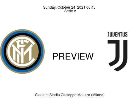 Match Preview Inter vs Juventus Serie A Oct 24, 2021