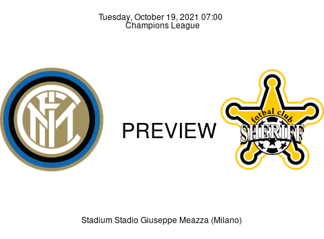 Match Preview Inter vs Sheriff Champions League Oct 19, 2021