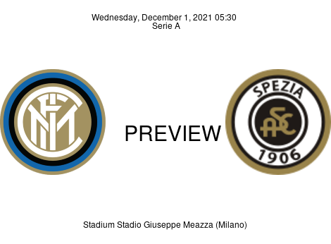 Match Preview Inter vs Spezia Serie A Dec 1, 2021