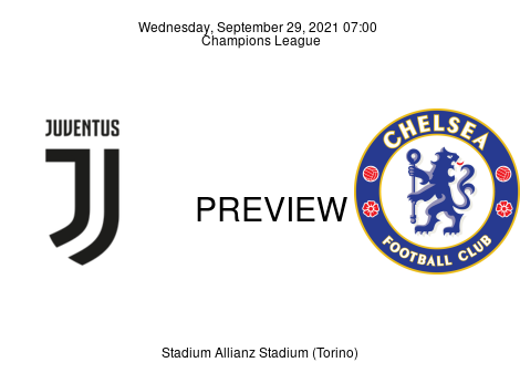 Match Preview Juventus vs Chelsea Champions League Sep 29, 2021