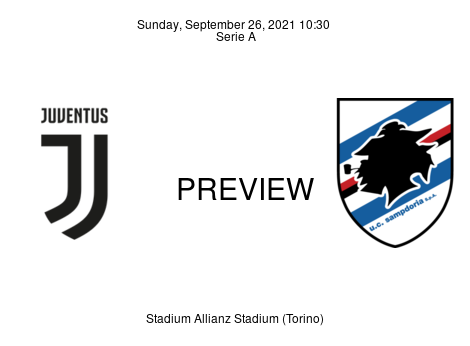 Match Preview Juventus vs Sampdoria Serie A Sep 26, 2021