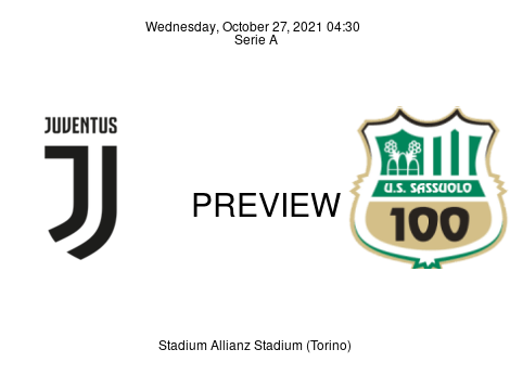 Match Preview Juventus vs Sassuolo Serie A Oct 27, 2021