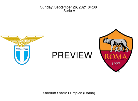 Match Preview Lazio vs Roma Serie A Sep 26, 2021