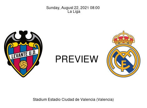 Match Preview Levante vs Real Madrid La Liga Aug 22, 2021