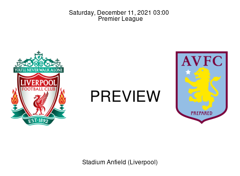 Match Preview Liverpool vs Aston Villa Premier League Dec 11, 2021