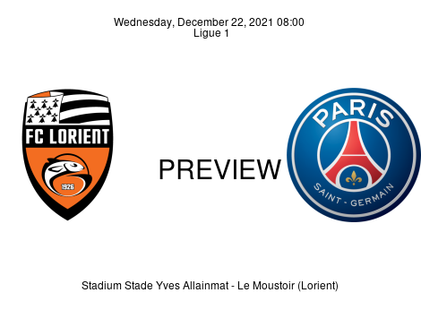Match Preview Lorient vs Paris Saint Germain Ligue 1 Dec 22, 2021