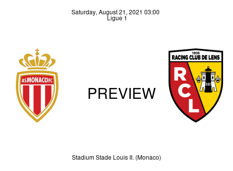 Match Preview Monaco vs Lens Ligue 1 Aug 21, 2021