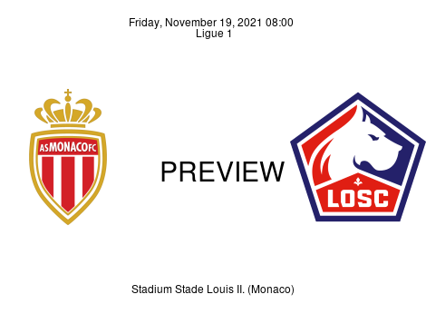Match Preview Monaco vs Lille Ligue 1 Nov 19, 2021