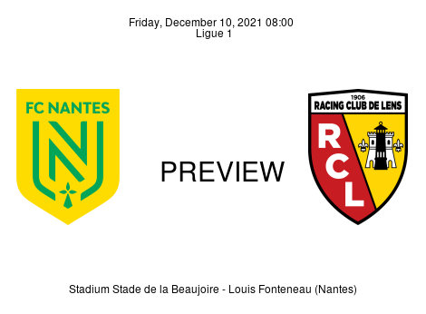 Match Preview Nantes vs Lens Ligue 1 Dec 10, 2021