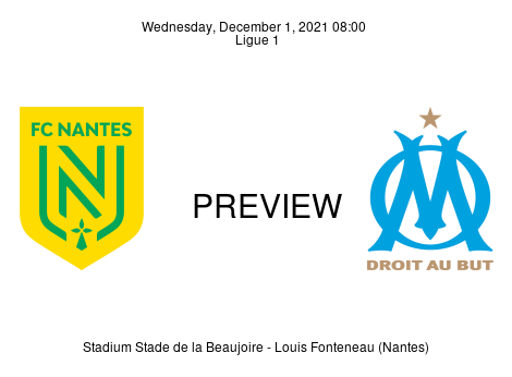 Match Preview Nantes vs Olympique Marseille Ligue 1 Dec 1, 2021