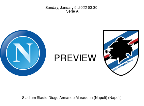Match Preview Napoli vs Sampdoria Serie A Jan 9, 2022