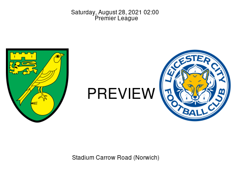 Match Preview Norwich City vs Leicester City Premier League Aug 28, 2021
