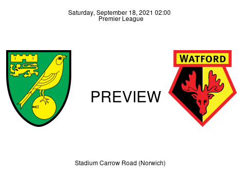Match Preview Norwich City vs Watford Premier League Sep 18, 2021